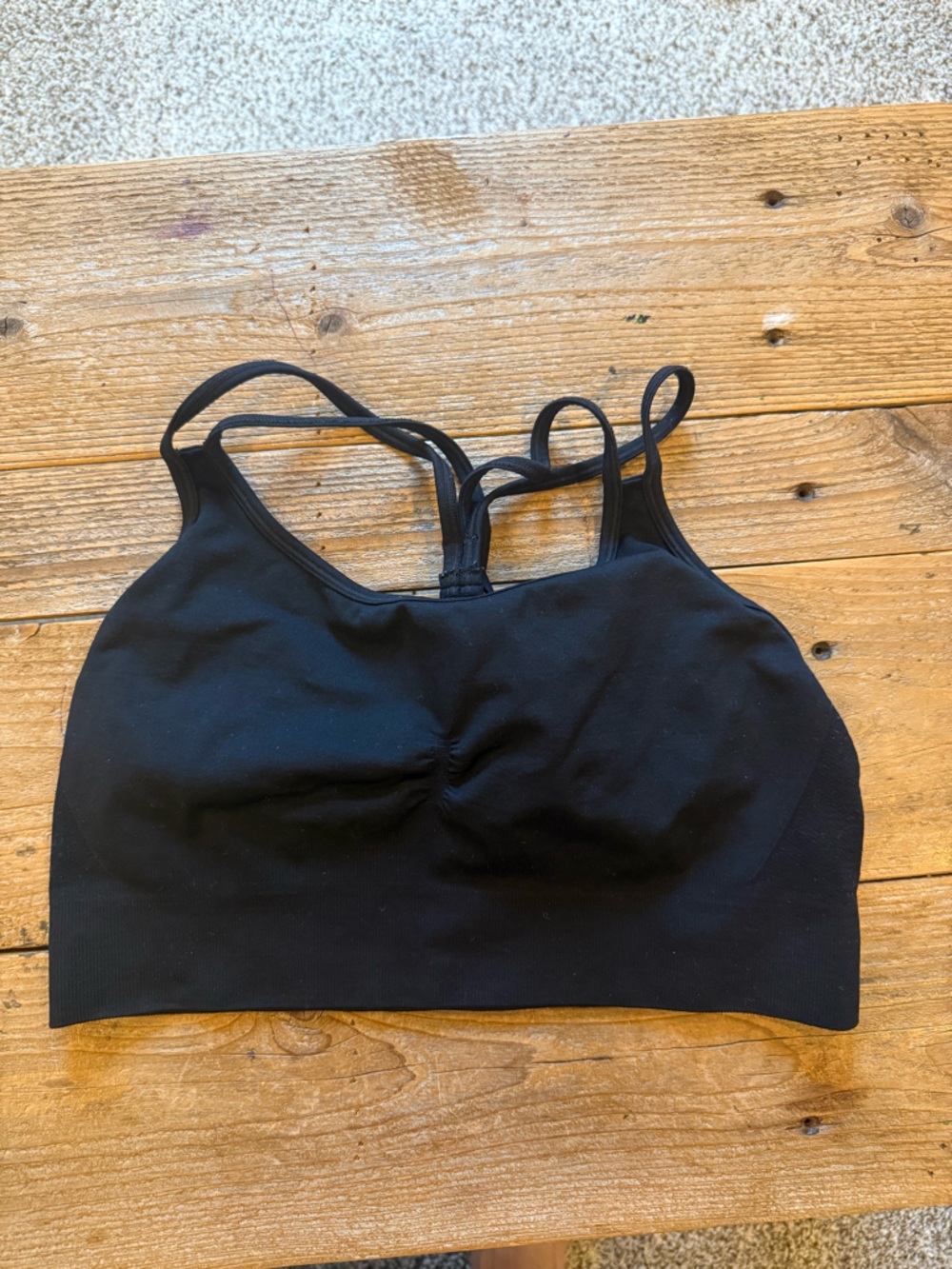 Bass Black Seamless Strappy Sports Bra